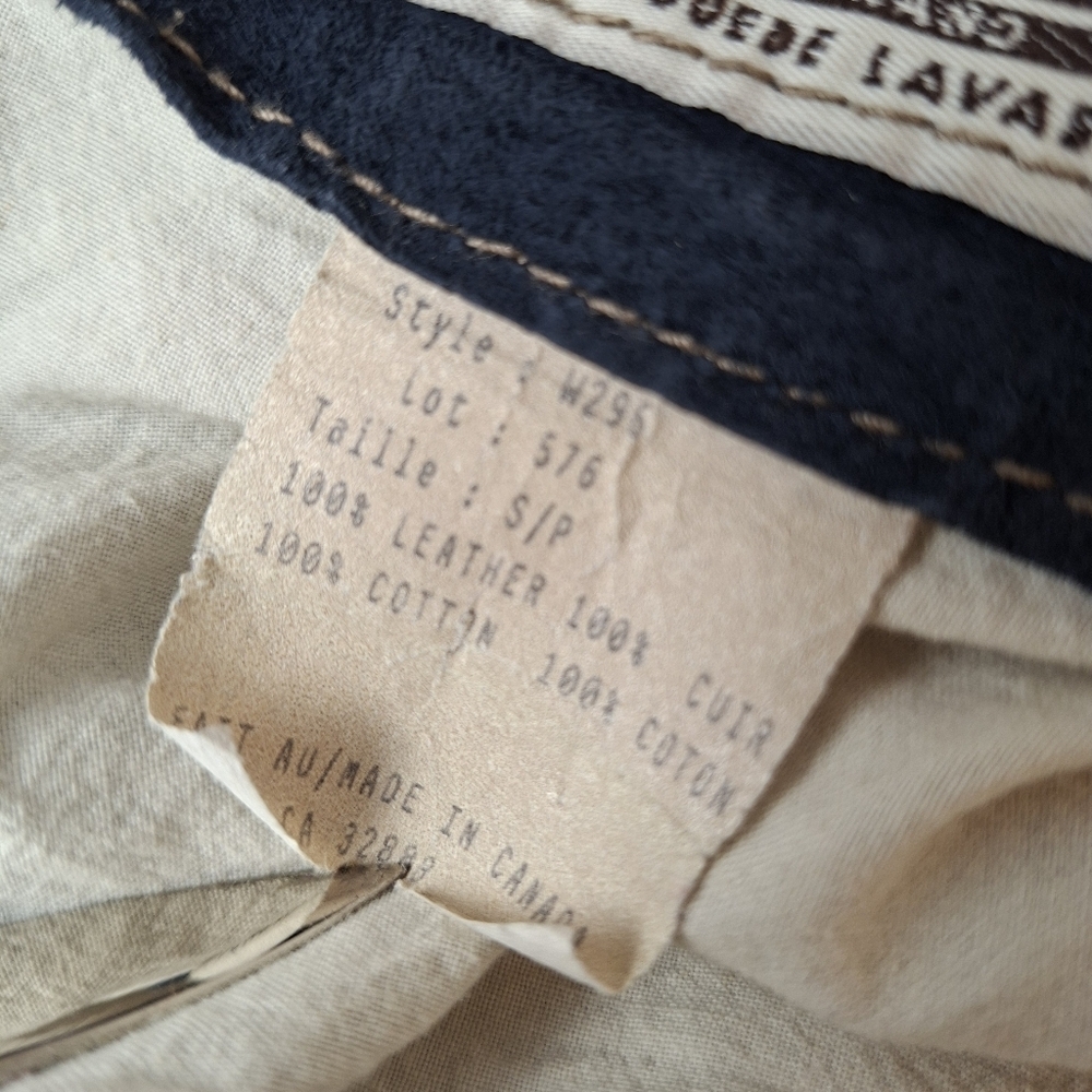 Vintage Wash & Wear Leather Suede Button Up Overshirt Jacket Shirt Coat - Picture 12 of 12